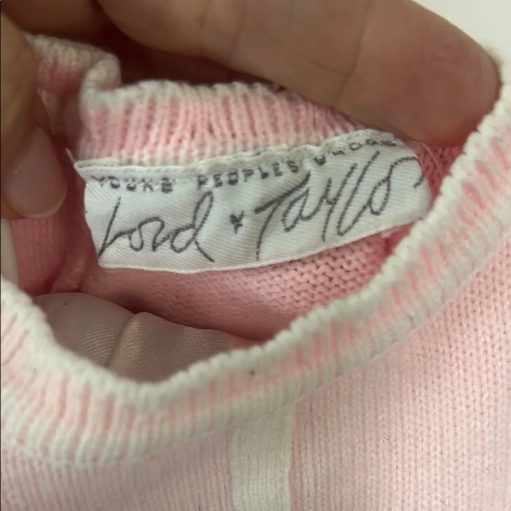 Lord & Taylor Infant Pink Sweater dress with Embroidered Animals - Picture 2 of 6